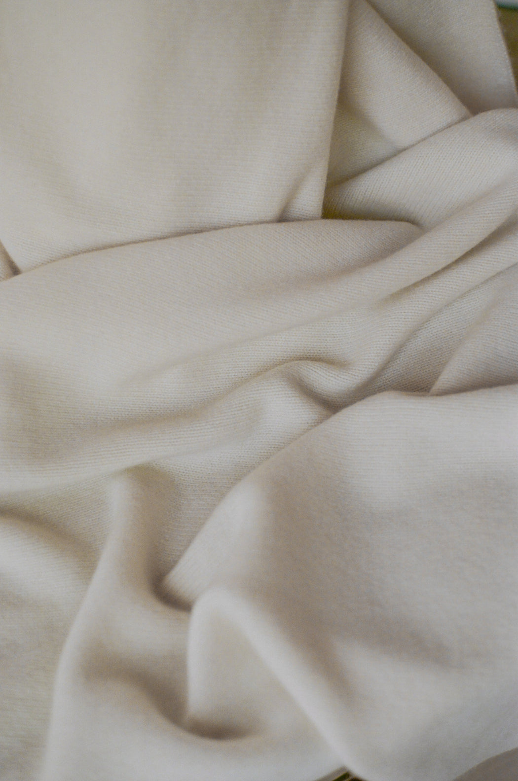 Italian Cashmere Jersey Knit Bedcover - Cloud