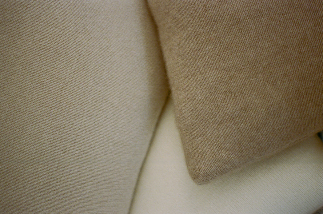 Italian Cashmere Jersey Knit Down Pillow - Oat