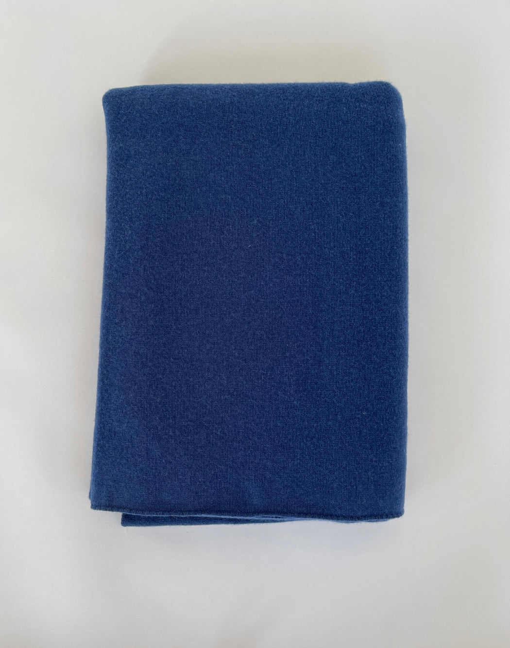 Oversized Italian Cashmere Jersey Knit Blanket - Cobalt