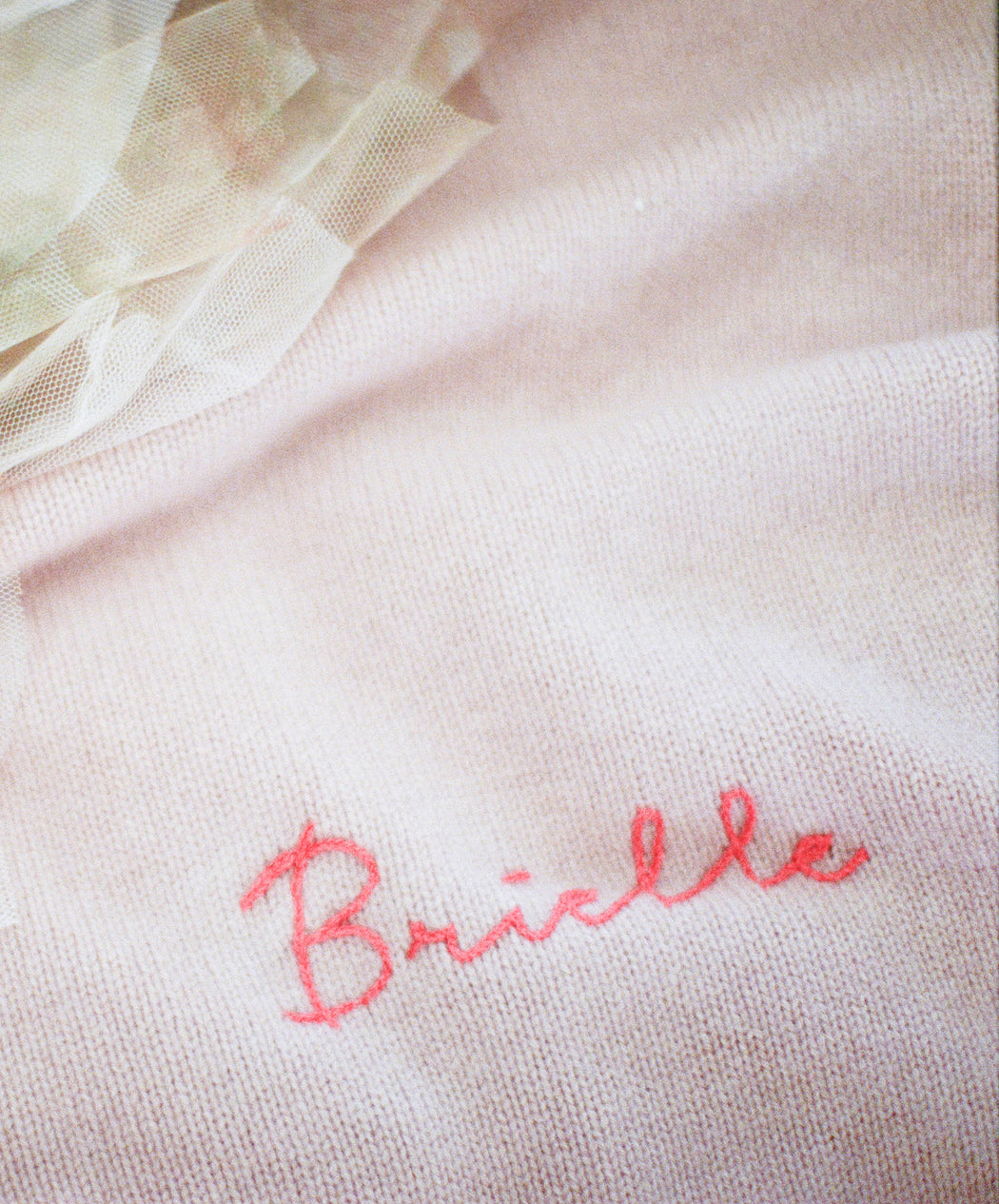 Italian Cashmere Jersey Knit Baby / Travel Blanket - Rose Petal